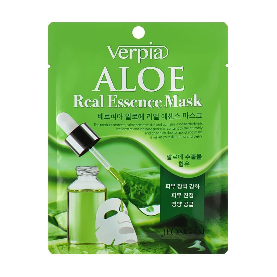 Тканинна маска для обличчя Juno Verpia Aloe Real Essence Mask з екстрактом алое вера, 20 мл